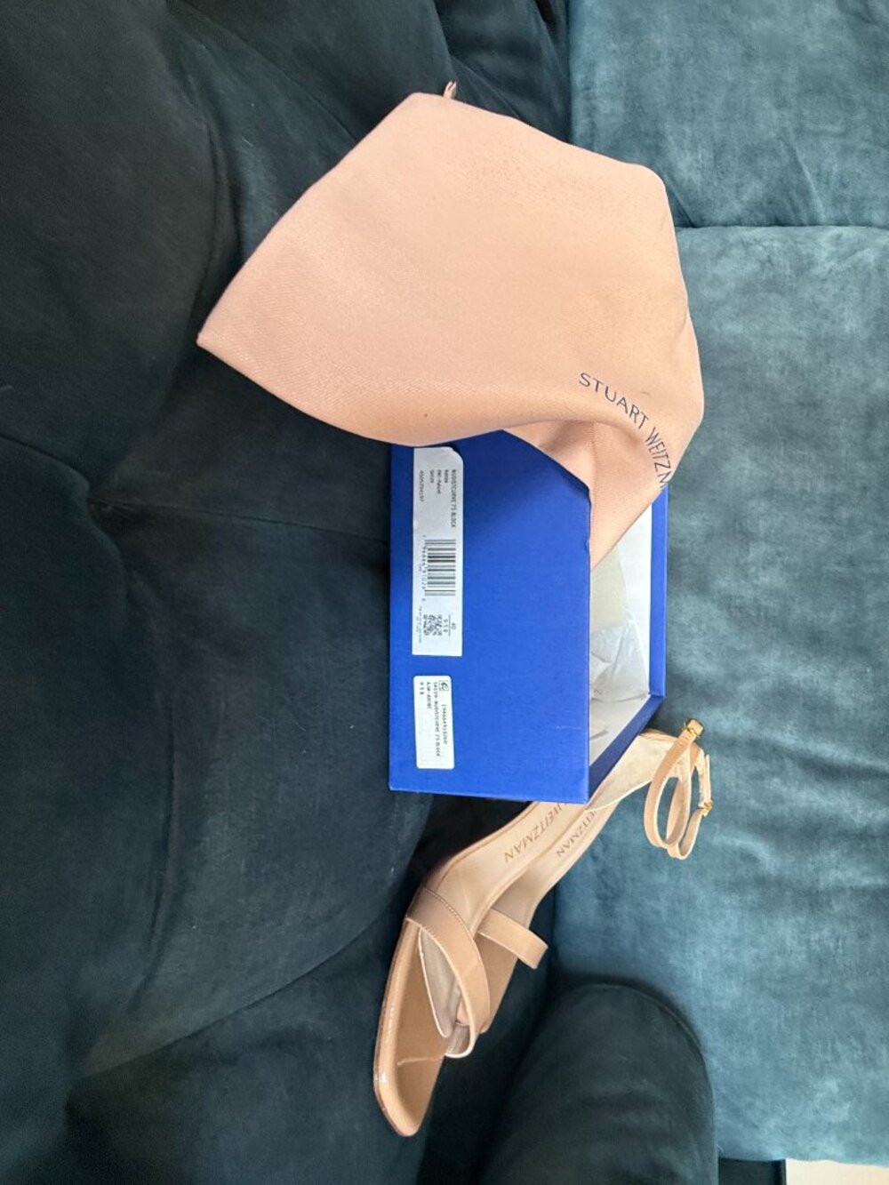 Stuart Weitzman Nudistcurve  Block Heeled Sandal Nude - Picture 8 of 8
